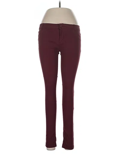 Pre-owned Chocolate Jeggings In Burgundy