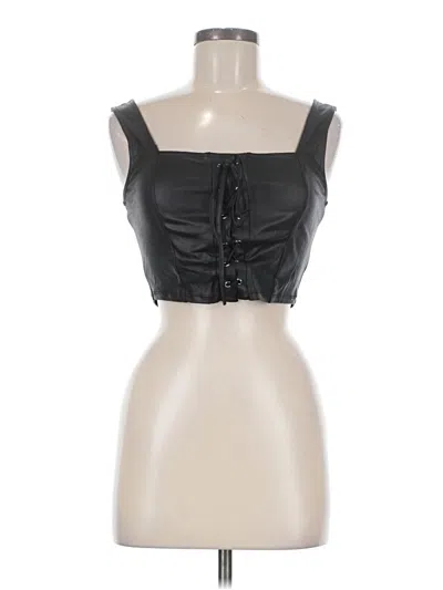 Pre-owned Chocolate Sleeveless Blouse In Black