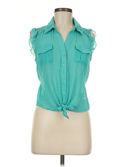Pre-owned Chocolate Sleeveless Blouse In Teal