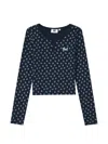 Chocoolate All-over-print Long-sleeve T-shirt In Blue