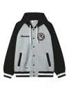 Chocoolate Appliqué Buttoned Hoodie In Gray