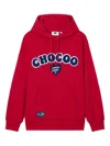 Chocoolate Appliqué-embellished Hoodie In Red