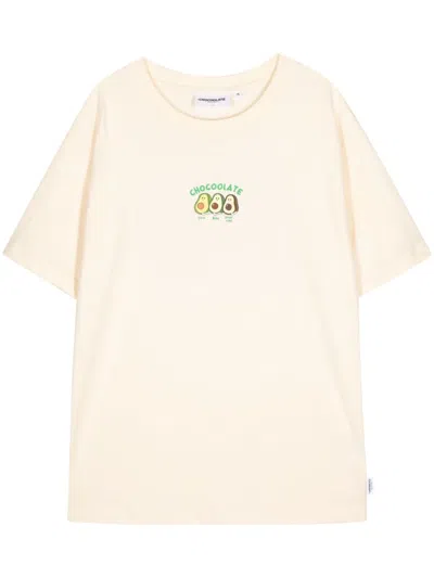 Chocoolate Avocado Cotton T-shirt In Neutrals