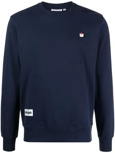 Chocoolate Bear-appliqué Cotton Sweatshirt In Blue