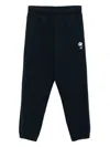 Chocoolate Bear-embroidered Trousers In Blue
