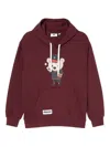 Chocoolate Bear-print Hoodie In Red