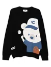 Chocoolate Bear-print Jumper In Black