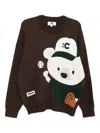 Chocoolate Bear-print Jumper In Brown
