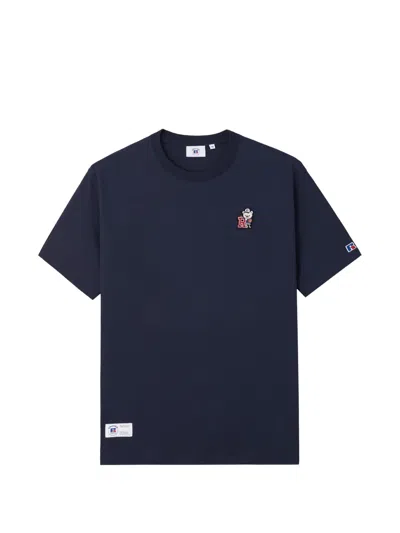 Chocoolate Bear-appliqué T-shirt In Blue