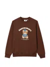 Chocoolate Bear-patch Long-sleeve Sweatshirt In Brown