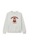 Chocoolate Bear-patch Long-sleeve Sweatshirt In Gray