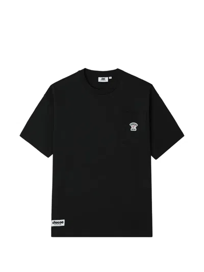 Chocoolate Bear-patch T-shirt In Black