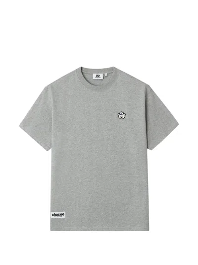 Chocoolate Bear-patch T-shirt In Gray