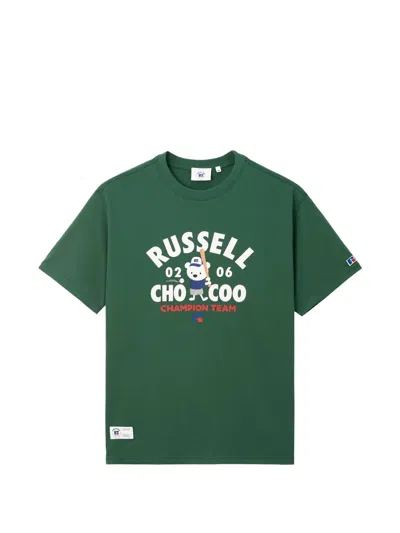 Chocoolate Bear-print Cotton T-shirt In Green