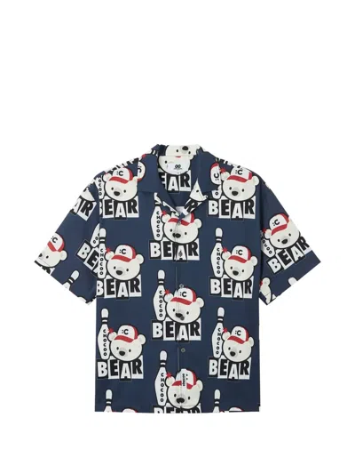 Chocoolate Bear-print Shirt In Blue