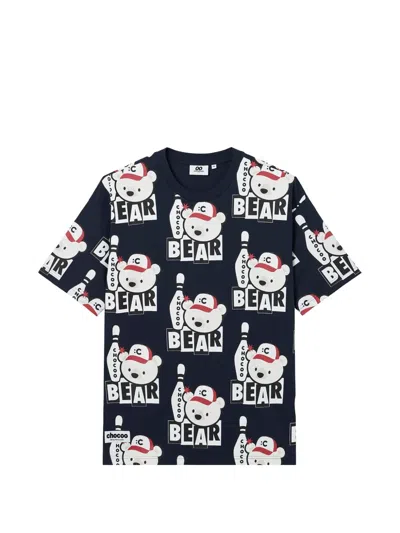 Chocoolate Bear-print T-shirt In Blue