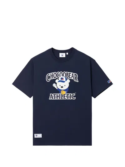 Chocoolate Bear-print T-shirt In Blue