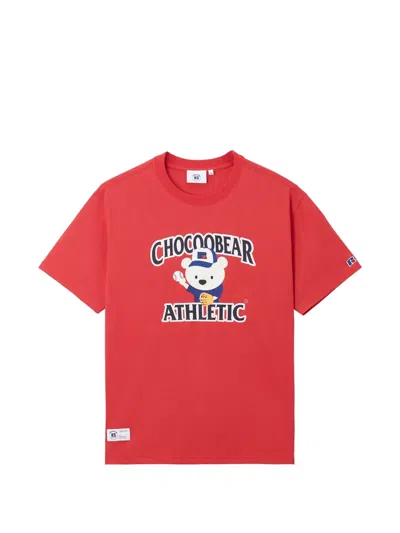 Chocoolate Bear-print T-shirt In Red