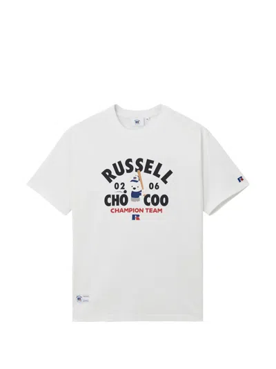 Chocoolate Bear-print T-shirt In White