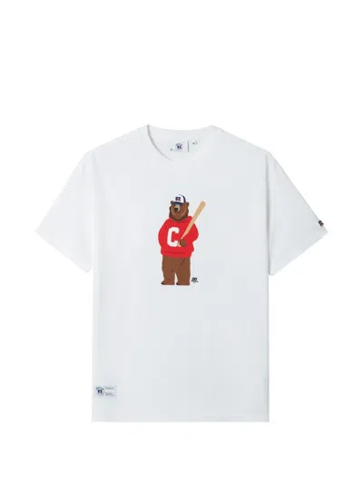 Chocoolate Bear-print T-shirt In White