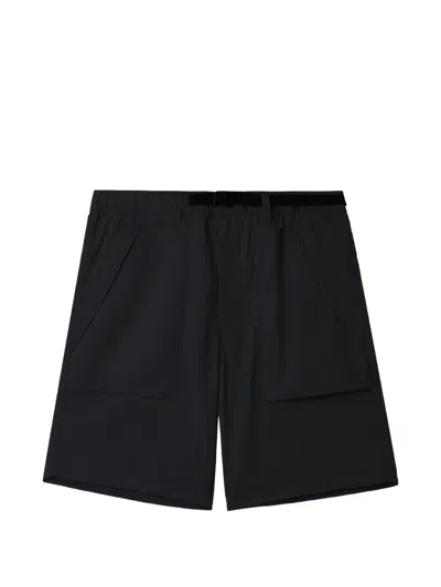 Chocoolate Belted Logo-patch Shorts In Black