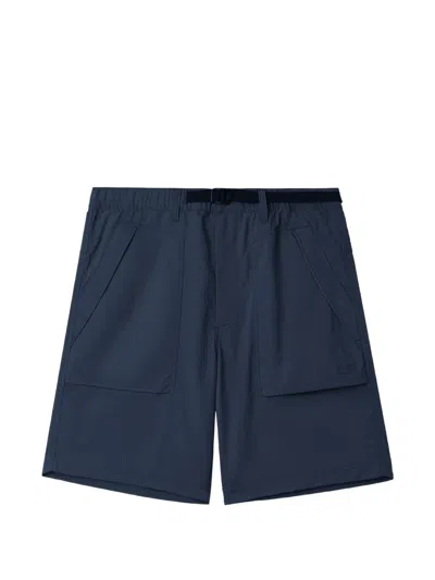 Chocoolate Belted Logo-patch Shorts In Blue