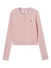 Chocoolate Cable-knit Cardigan (set Of Two) In Pink