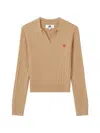 Chocoolate Cable-knit Heart-patch Sweater In Metallic