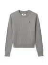 Chocoolate Cable-knit Logo-patch Sweater In Multi