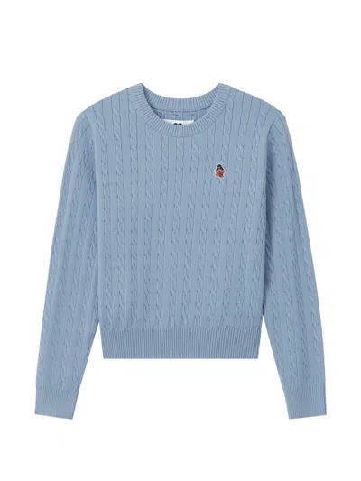 Chocoolate Cable-knit Sweater In Blue