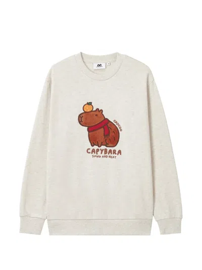 Chocoolate Capybara-patch Sweatshirt In Gray