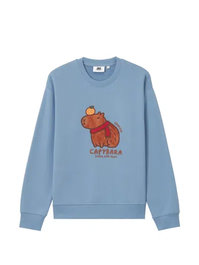 Chocoolate Capybara-print Sweatshirt In Blue