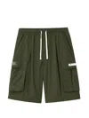 Chocoolate Cargo Drawstring Shorts In Green