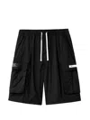 Chocoolate Cargo Label Shorts In Black