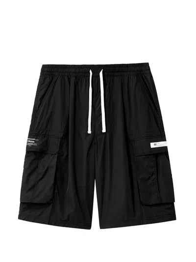 Chocoolate Cargo Label Shorts In Black