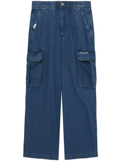 Chocoolate Cargo-pocket Wide-leg Jeans In Blue