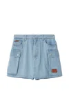 Chocoolate Cargo-pocket Mini Skirt In Blue
