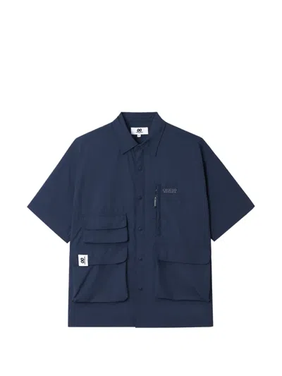 Chocoolate Cargo-pocket Short-sleeve Shirt In Blue