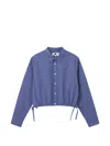 Chocoolate Check-pattern Cotton Shirt In Blue