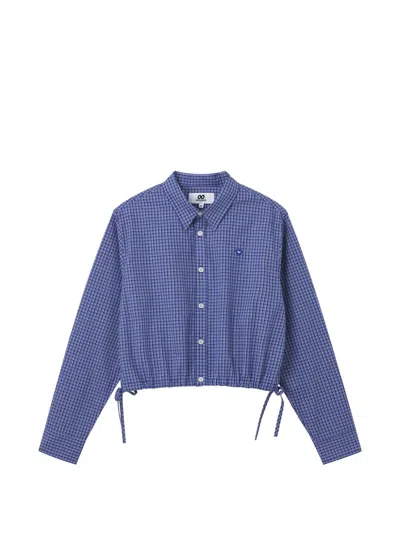 Chocoolate Check-pattern Cotton Shirt In Blue