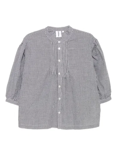 Chocoolate Checked Blouse In Gray