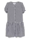 Chocoolate Checked Dress In Black