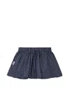 Chocoolate Checked Mini Skirt In Blue