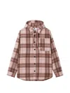 Chocoolate Check-pattern Hooded Jacket In Pink