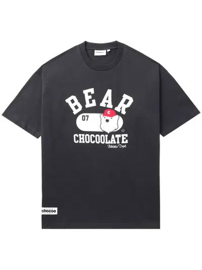 Chocoolate Chocoo Bear Cotton T-shirt In Grau