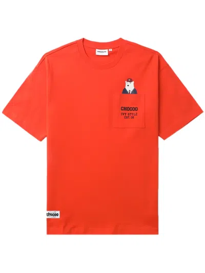 Chocoolate Chocoo Bear Cotton T-shirt In Rot
