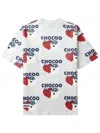 Chocoolate Chocoo Bear Cotton T-shirt In Weiss