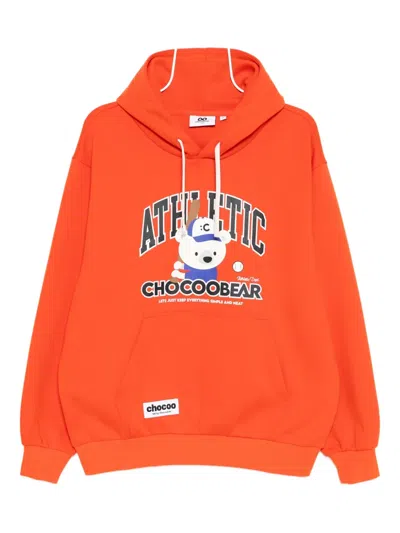 Chocoolate Chocoo Bear Hoodie In Orange