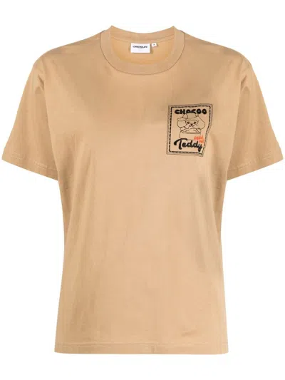 Chocoolate Chocoo Teddy Patch T-shirt In Brown