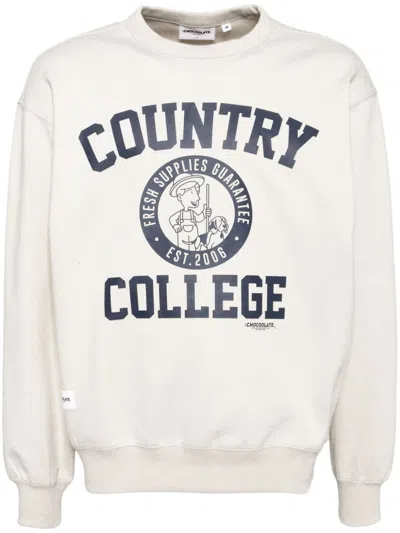 Chocoolate College Sweatshirt In Neutrals